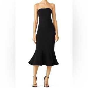 Elegant Black Evening Strapless Dress